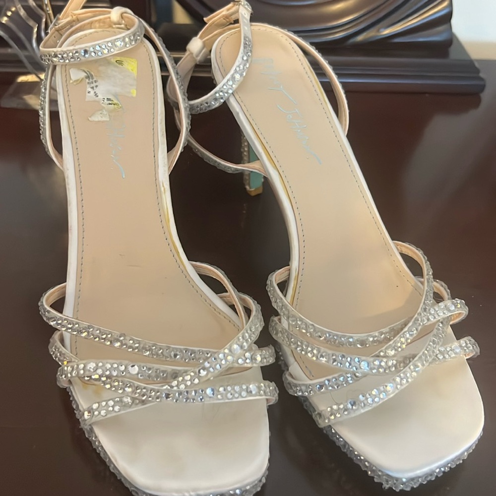 Silver Rhinestone Heels